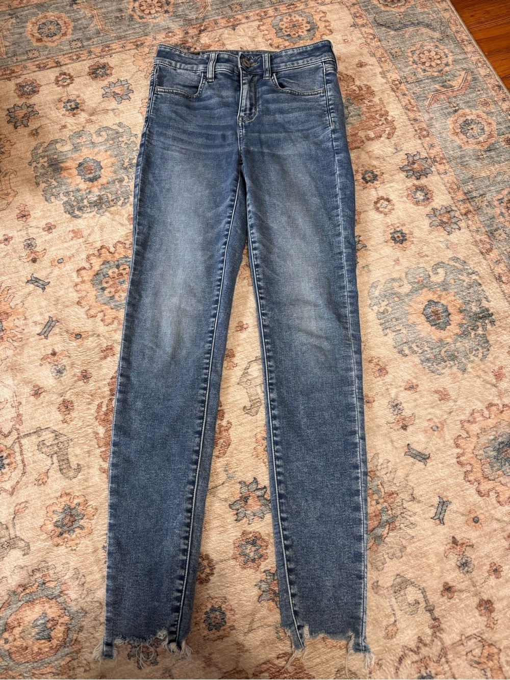 Long American Eagle Outfitters High-Rise Skinny Jeans size 4 long tall